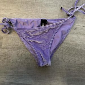 Small purple velvet bikini bottoms